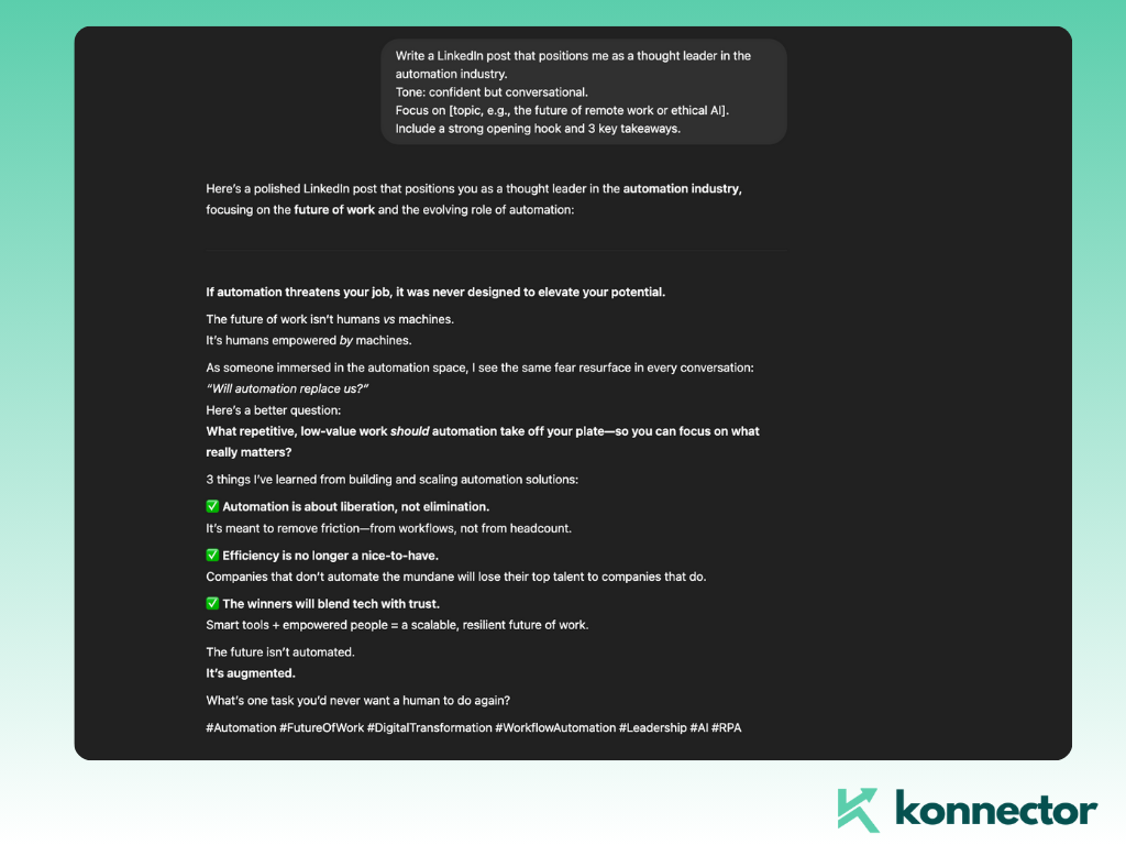 LinkedIn post prompt templates