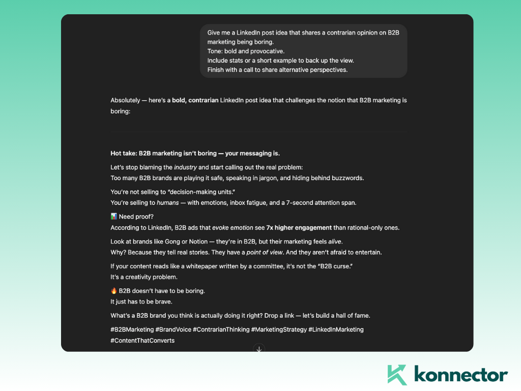 LinkedIn post prompt templates