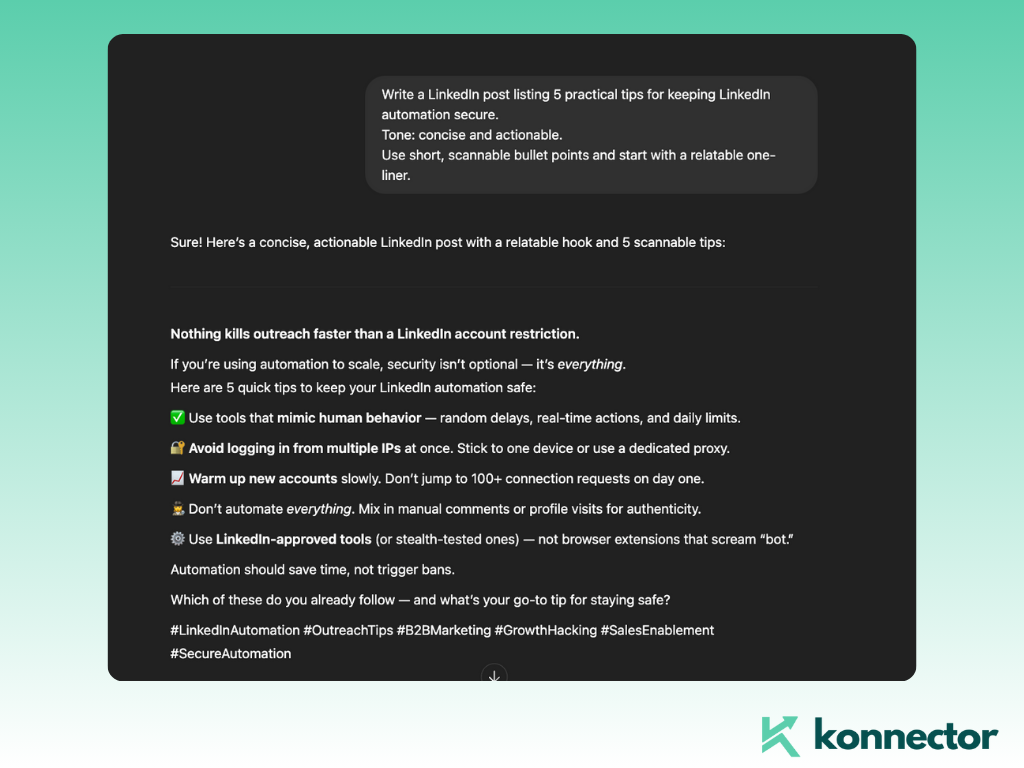 LinkedIn post prompt templates