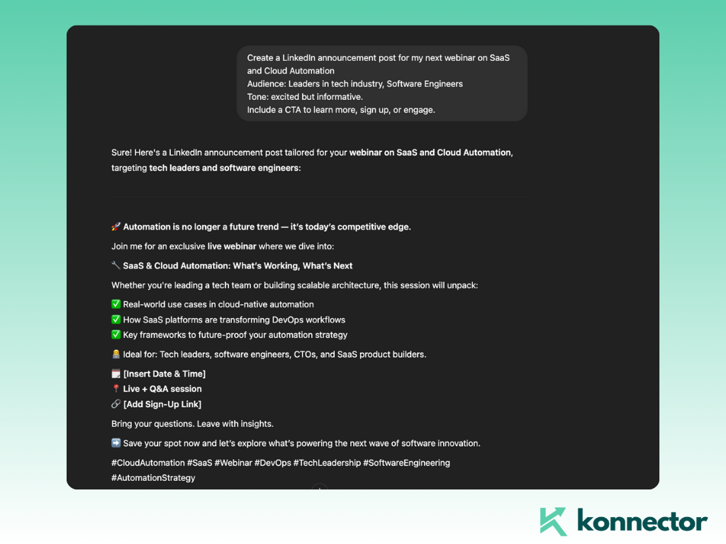 LinkedIn post prompt templates