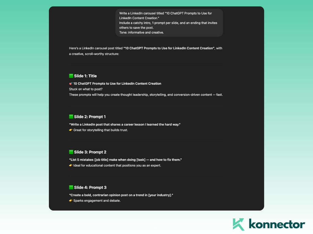 LinkedIn post prompt templates