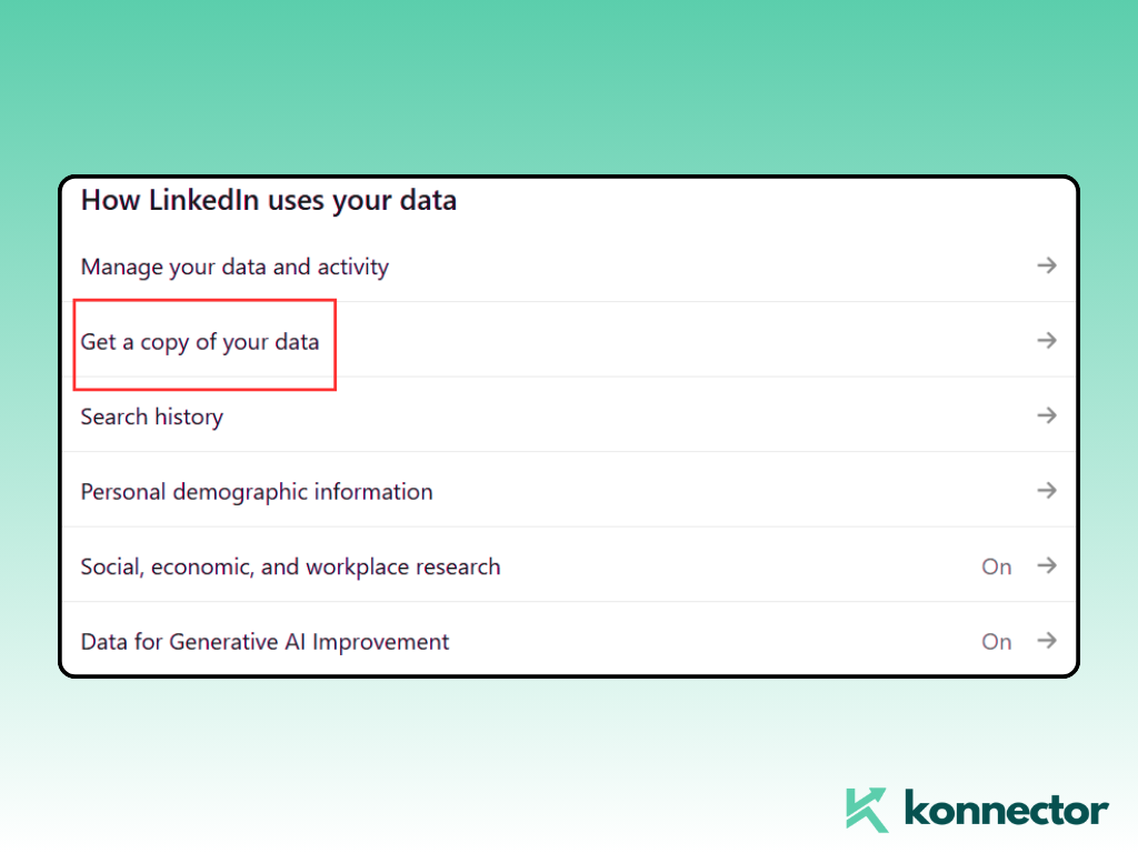 export connections linkedin