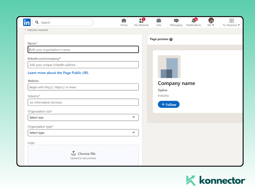 Create a Linkedin Company Page