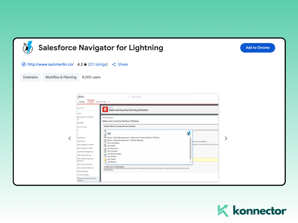 Salesforce chrome Extension