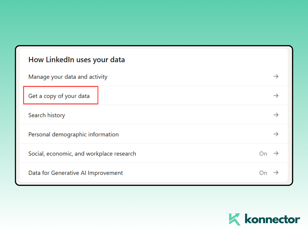 how to export contacts in LinkedIn