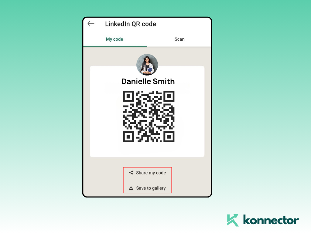 LinkedIn QR code