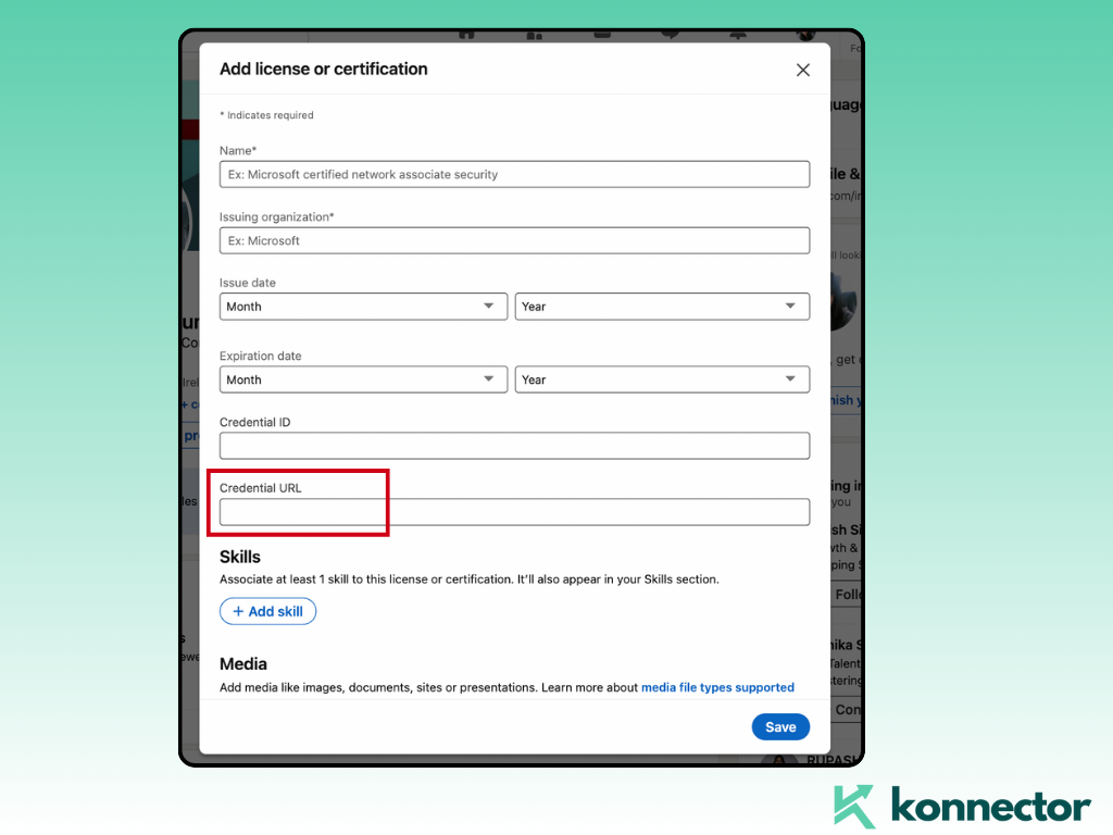 Certificates on LinkedIn