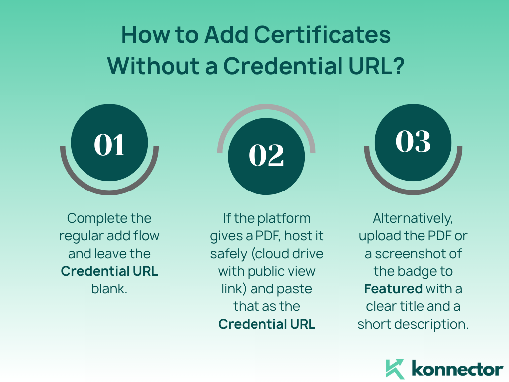 Certificates on LinkedIn