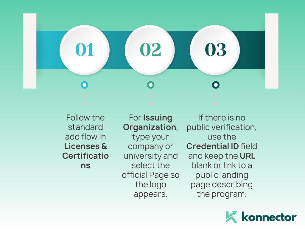 Certificates on LinkedIn